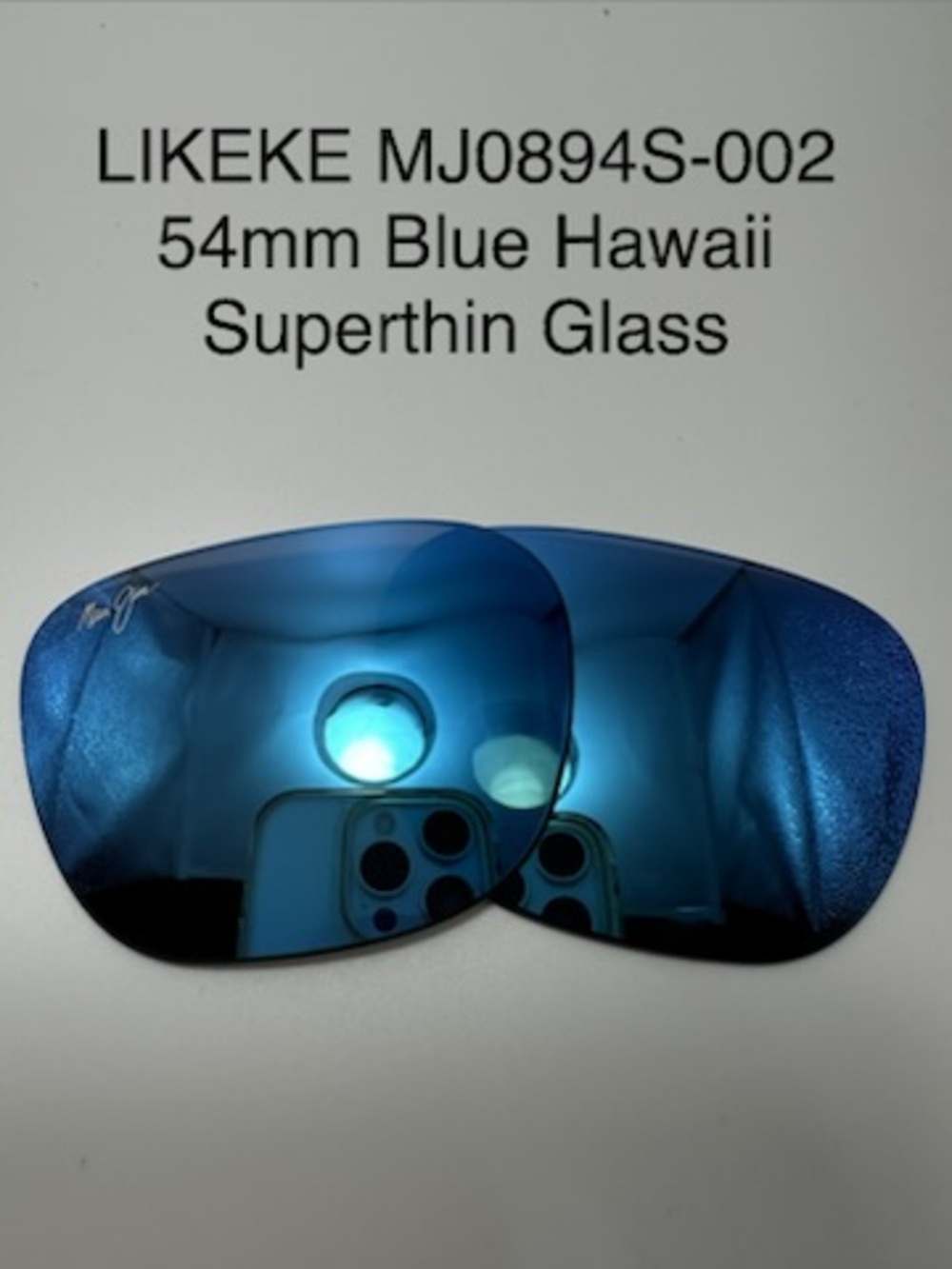 Maui Jim LIKEKE MJ0894S-002 54mm Blue Hawaii Superthin Glass Replacement Lenses